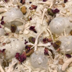 Halva, Pistachio and Rose Petal Sourdough Focaccia