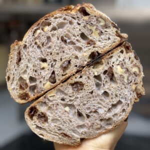 Raisin and Walnut Sourdough Loaf