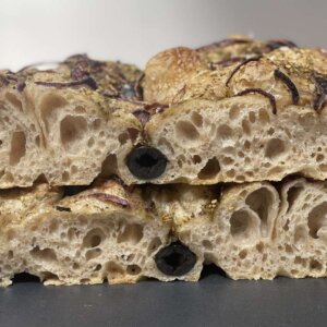Zaatar, Red Onion & Black Olive Sourdough Focaccia