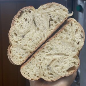 Roasted Garlic and Rosemary Sourdough Challah