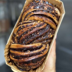 Chocolate and Hazelnut Sourdough Babka