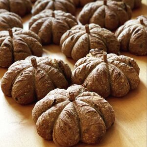 Spiced Pumpkin Shaped Sourdough