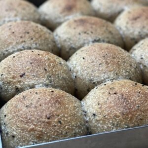 Soft Sourdough Seeded Rolls