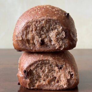 Chocolate and Raw Cacao Soft Sourdough Rolls