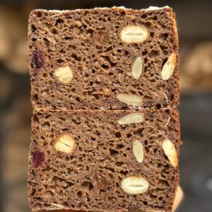 Traditional German Rye Sourdough With Fruits and Nuts
