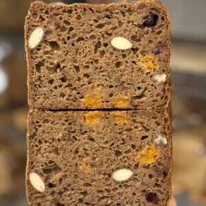 100% Rye Rugbrød Sourdough with Fruits and Nuts